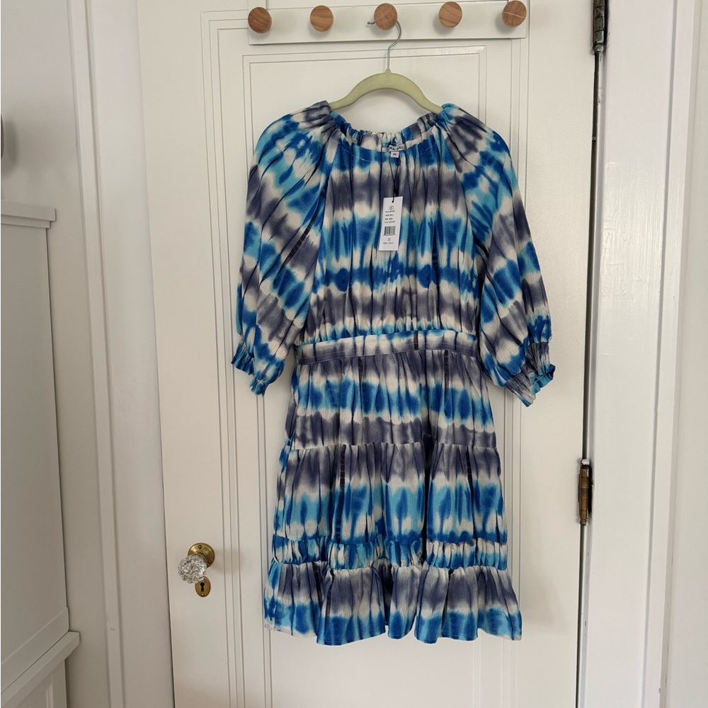 Yakira Bella Blue and White Patterned Dress